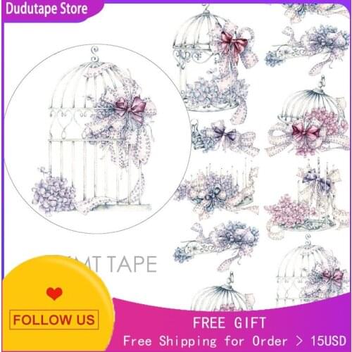 Washi Tape Flower Decoration Cage Roll