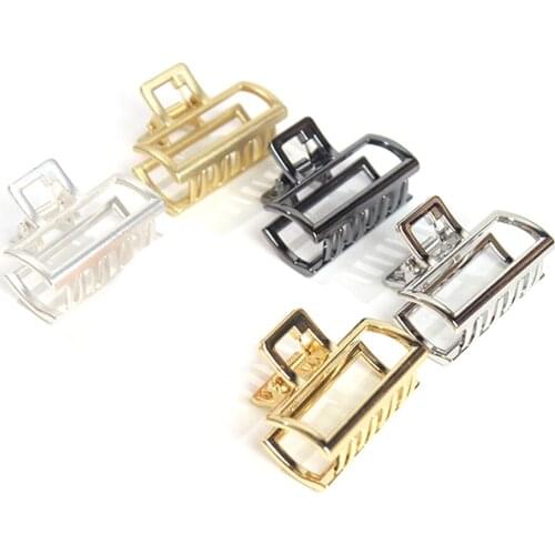 Geometric Square Shape Metal Hairgrip Hairpins Alloy Hair Clip Hair Accessories Headwear Girls Women Fashion Hair Claws Clips