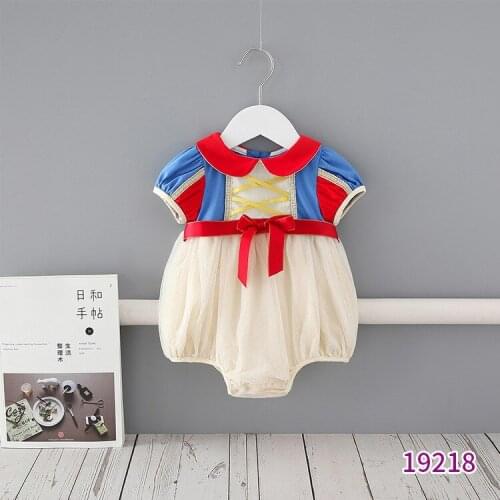 Sweet Baby Girls Palace Style Short Sleeve Romper