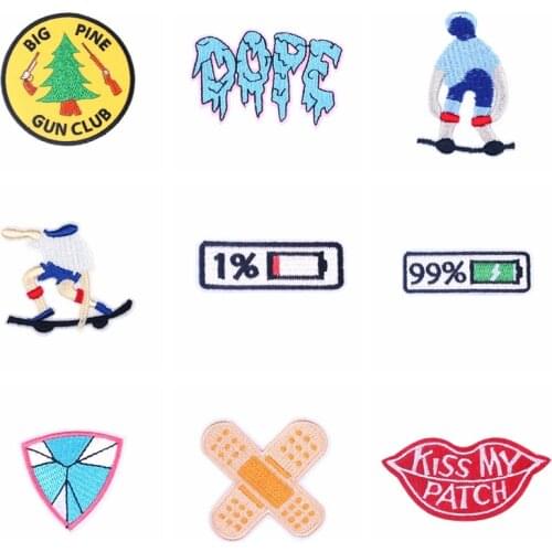 Cartoon Patch Embroidered Patches For Clothing Iron on Patches For Clothes on Jacket Accessories Applique Decor Heat-Adhesive