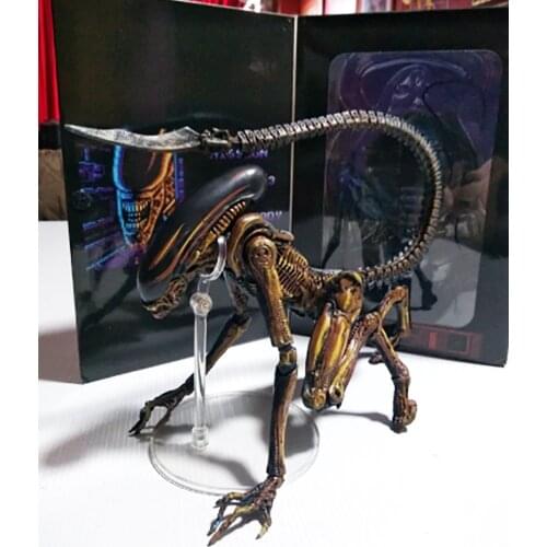 Xenomorph Figure Aliens Blue Alien NECA Toys Figma Xenomorph Predators Riple Action Figures Collectable Model Toy Gift Doll