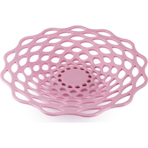 Of Soft Pink Splayed Fruit Dish