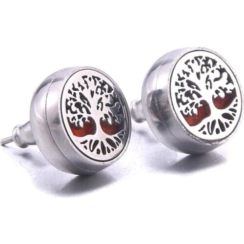 2021 New Stainless Steel Aromatherapy Diffuser Stud Earrings Mini Football Men And Women Earrings Fashion Jewelry Party Gifts