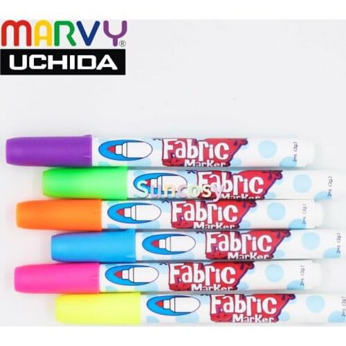 Marvy 6 / 10 / 12 color DIY watercolor pen, student cloth painting clothes, hand painting T-shirt shoes watercolor pen set