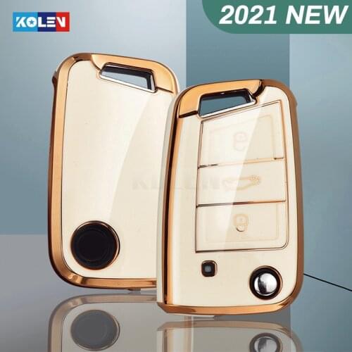 TPU Car Remote Key Cover Case Shell For VW Volkswagen Golf 7 MK7 Tiguan MK2 For SEAT Ateca Leon FR 2 Ibiza For Skoda Octavia A7