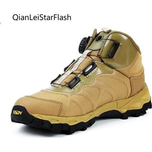 Waterproof Work Boots Military Rapid Mens Reaction Tactical Boots Automatic Buckle Sneakers Male Winter Outdoor Slip Work Shoes