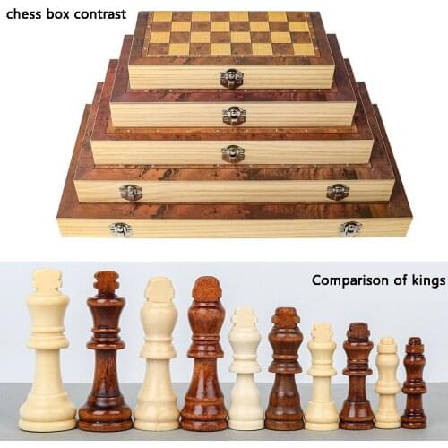 Quality 3 in 1 Large Foldable Wooden Chess Board Game Set Home Travel Party Games Backgammon Checkers Toy Chessmen Entertainment
