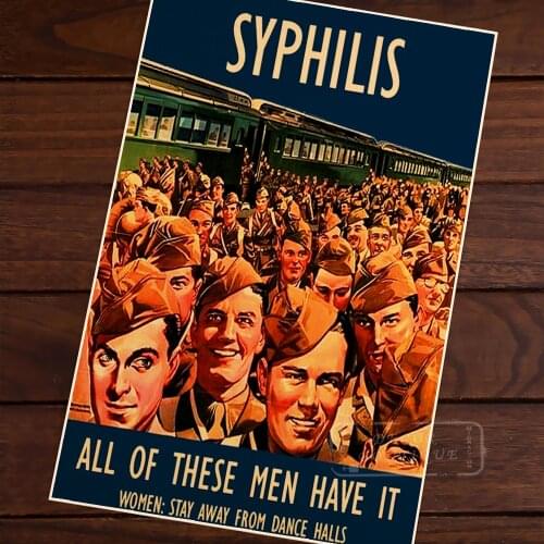 WOMEN STAY AWAY FROM DANCE HALLS propaganda WW2 Vintage Retro Poster Decorative Wall Canvas Sticker Posters Home Decor Gift