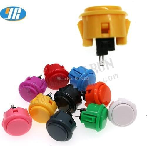 100pcs Arcade Push Button 30MM Round Copy SANWA OBSF-30 Push Button For DIY Arcade Joytick Kit Jamma MAME
