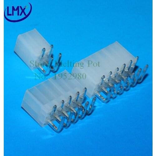 20pcs/lot 2*5PIN=10PIN Kit Pitch 4.2MM Curved Solid Needle 90 Degree 5557 Double Row connector for Molex PCB Board Free Shipping