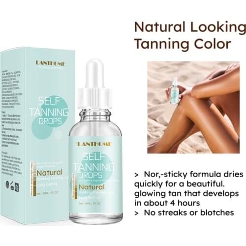 30ml Body Tanning Oil Long Lasting No Trace Without UV Damage Self Tanning Drops Sun Cream Self Tanners
