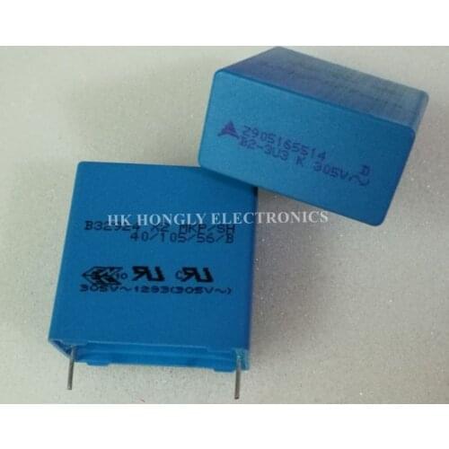 10PCS B32924 X2 MKP/SH 3U3 3.3UF 335 K=10% M=20% 305V P=27.5mm D CASE MET FILM CAPACITOR