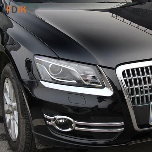 ABS Chrome Headlight Eyelids Eyebrows for 2008-2012 Audi Q5 SQ5