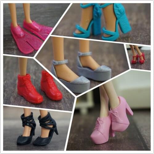 1/6 Doll Accessories Fashion Sneaker Flat Shoes Genuine Sandals Shoeshigh-heeled shoes for Barbie Doll Shoes