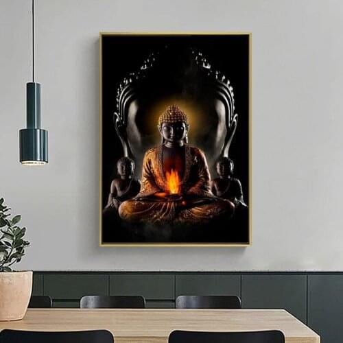 God Buddha Wall Art Canvas Prints Modern Buddha Canvas Art Paintings On The Wall Canvas Pictures Buddhism Posters Wall Decor
