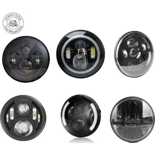 For Lada Niva 4X4 Suzuki Samurai 1PC LED Running Lights 60W H4 7inch Car Accessories H4 LED Headlight