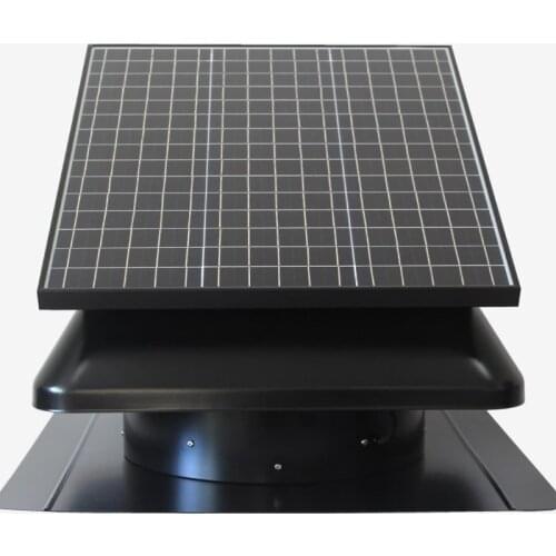 Eco Solar Vent Tools 14'' 30W Powerful Attic Gable Heat Extraction Fan Flat Mounted Safe DC Cooling Air Exhaust Roof Fan Blower