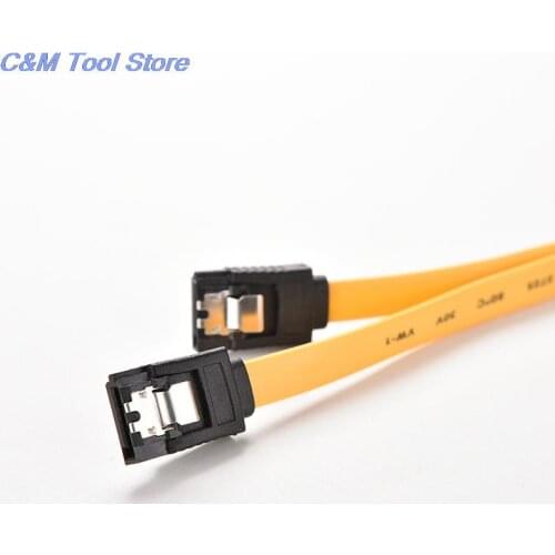 2 Pcs serial ATA SATA 3 RAID Data HDD Hard Drive Disk Signal Cables Yellow Red Straight High Speed SATA Data Cable
