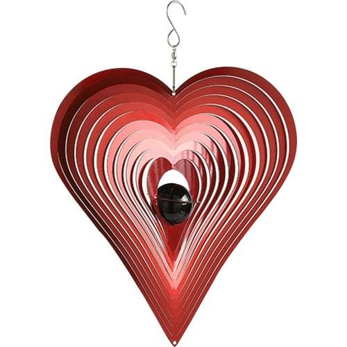 Kinetic 3D Metal Wind Chimes Outdoor Garden Art Wall Hanging Wind Spinner Home Yard Decoration Spiral Wind Chimes