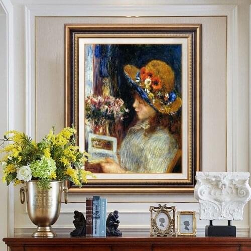 Classic Young Girl Reading Oil Painting On Canvas Posters and Prints Art Wall Picture for Living Room Home Decoration