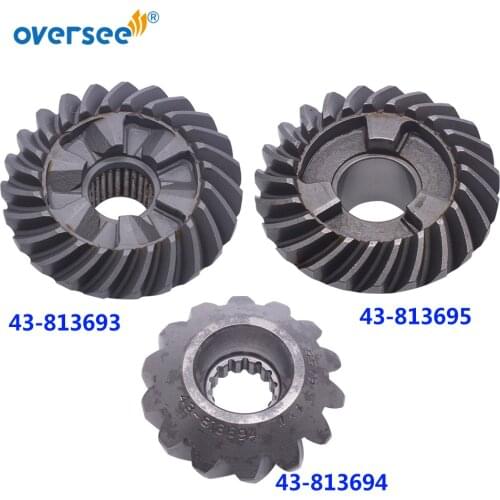 813693 Gear Kit For Mercury Mercruiser 50HP 55HP 60HP Outboard Motor Forward 43-813693T; Pinion 813694T; Reverse 813695T