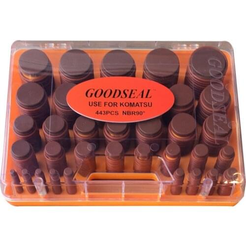 GOODSEAL KOMATSU Komatsu O-ring Kit Brown NBR90 Nitrile 90 Shore Rubber Seals O Rings Assortment Kit