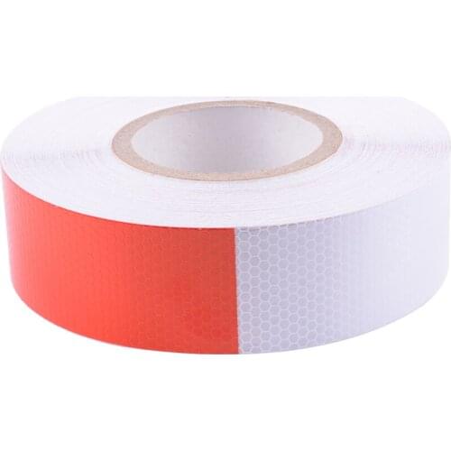 Red&White PVC Car Styling Reflective Sticker For Motorcycle DIY length tape for trucks