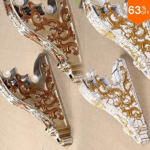 Curtain bracket Palace Baroque ewelink Double Hole curtains accessoires Artist carve curtains rod holder curtain rod bracket