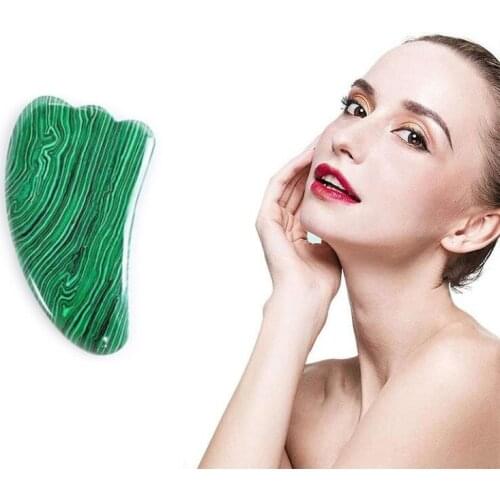 Malachite Scraping Board Facial Beauty Lifting and Wrinkle Removing Acupoint Massage Spa Salon Physiotherapy Skin Care
