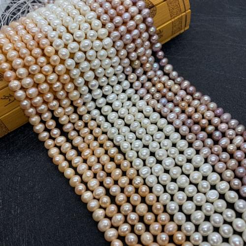 AA Grade Natural Freshwater Pearl 6-7mm Potato Shape Used for DIY Jewelry Making Necklaces and Bracelets and Other Accessories