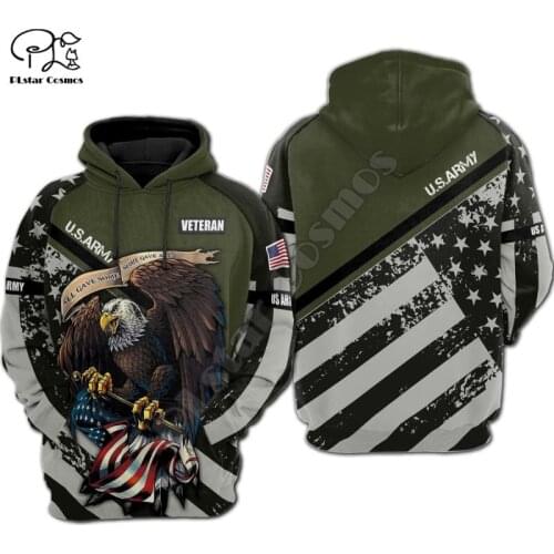 NewFashion Newest USA Eagle Military Army Suits Soldier Veteran Camo Pullover 3DPrint Men/Women Harajuku Funny Casual Hoodies 26