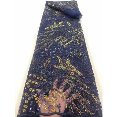 The new exquisite multi-color sequins and high-quality embroidery, French tulle lace, suitable for fashionable ladies' skirts