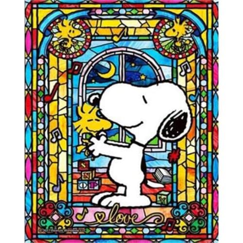 Full square diamond painting cartoon dog rhinestone embroidery picture anime diamond dotz kids toys mosaic art wall stickers diy