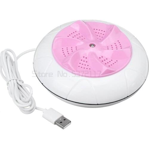 2 in 1 Portable Mini Ultrasonic Washing Machine Fold Bucket Automatic Home Travel Self-driving Tour Underwear Washer