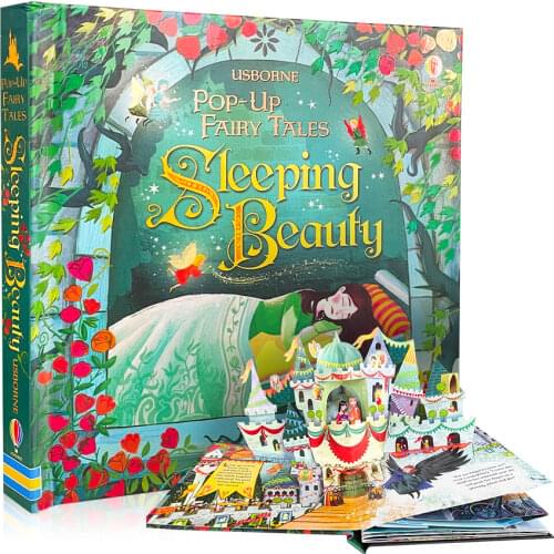 Usborne Pop-Up Fairy Tales Sleeping Beauty 3D picture books Board Coloring English Activity Bedtime Story Book For Children