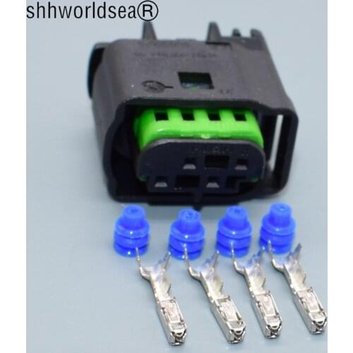 Shhworldsea 4pin 0.6mm Car Female connectors for oxygen sensor plug-in connector terminal 1-967640-1 For Volkswagen Audi