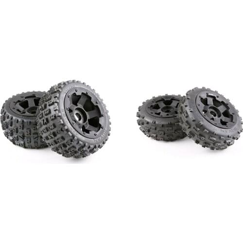 Tyres and Wheel Hub Set for 1/5 Hpi Km Baja 5B Rc Car Parts