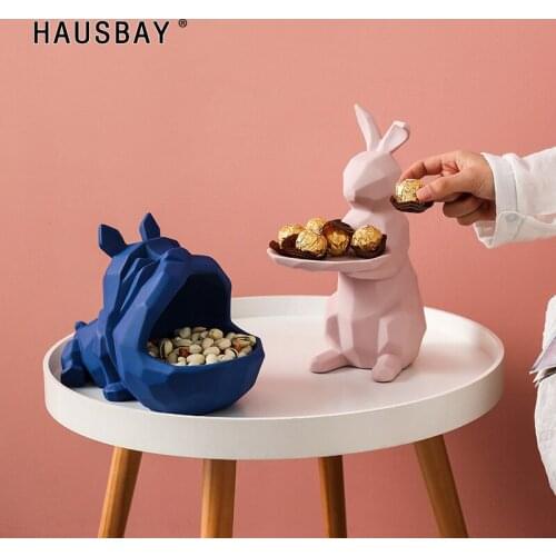 Nordic Ceramic Cute Animal Creative Porch Craft Decoration Living Room Home Decoration Key StorageD177