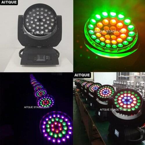 2pcs Stage disco light led moving head 36x18w zoom led moving head wash rgbwa uv led zoom movinghead lighting circle effect