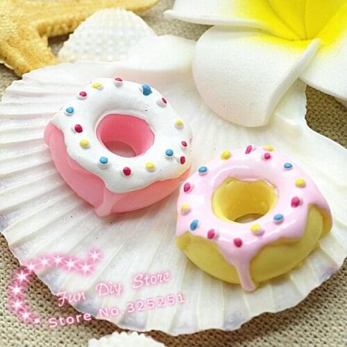 Resin donut cake Cabochon Flat back decoration 40pcs/lot 25mm
