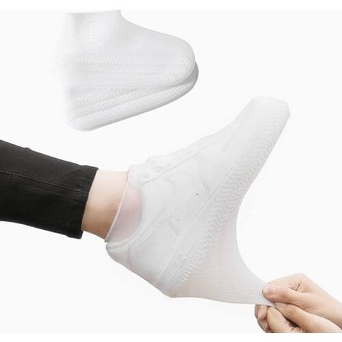 Waterproof Shoe Cover Silicone Anti-Slip Rain Boots Practical Reusable Over Shoes Rain Elastic Protectors Shoes for Outdoor