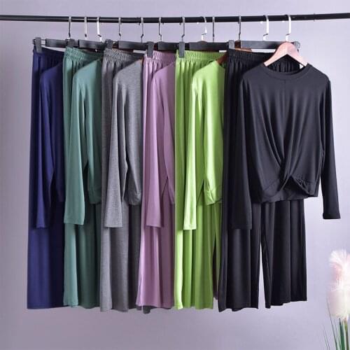 2020 Fitness Womens Dancing Adult Suit New Style Profession BODY Clothing Loose-Fit Modern Dance Exercise Clothing Modal