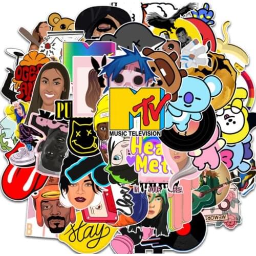 10/30/50Pcs Music collection Graffiti Waterproof Skateboard Travel Suitcase Phone Laptop Luggage Stickers DIY Kids Girl Toys