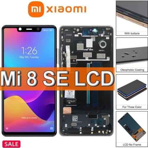 100% ORIGINAL Dispaly For Xiaomi Mi 8 SE LCD Display Touch Screen Digitizer Assembly Replacement For Xiaomi Mi8 Se Lcd Screen