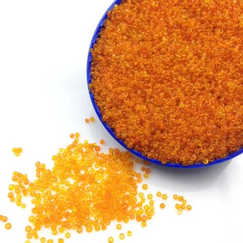 16g 1000pcs 2mm 12/0 Orange Transparent Round Loose Spacer Beads Cezch Glass Seed Beads Handmade Jewelry Making DIY Garment Bead