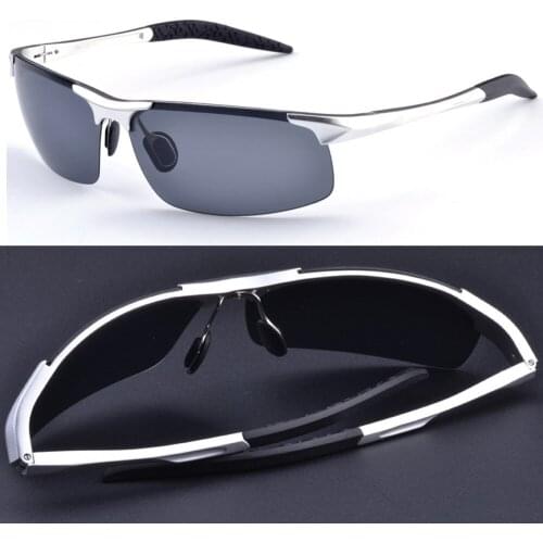 2019 Real Polarized Sunglasses =silver= Aluminium Titanium Magnesium Battle Field Style Polarized Uv400 Uv100% Mens Sunglasses