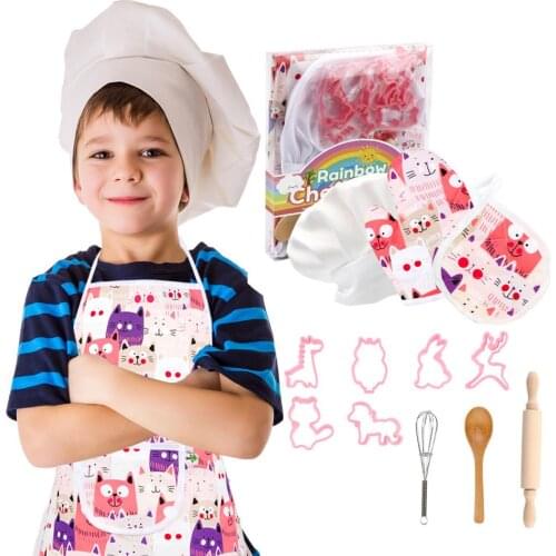 26 PCS Kids Cooking and Baking Set DIY Dress Up Chef Costume