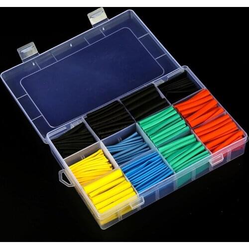 530pcs with box heat shrink termoretractil heat shrink tube krimpkous shrink tube tubo termoretractil termoretractil para cables