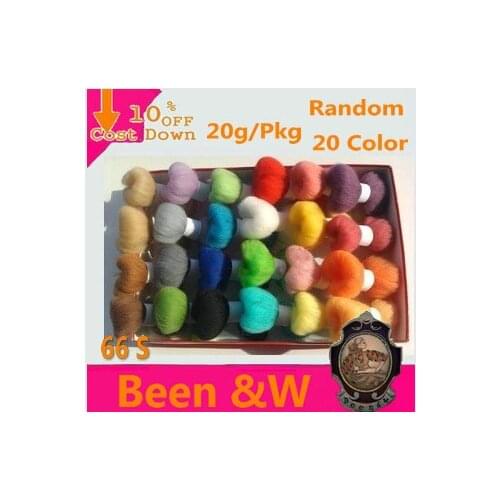 Free shipping! Random 20 Color Wool felt poke fun Handmade DIY 20g/bag sheep Wool Roving,Fiber,needle Felting