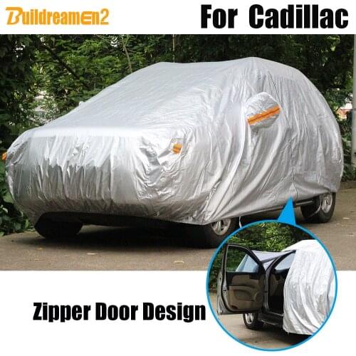 Buildreamen2 Full Car Cover Waterproof Outdoor Sun Rain Snow Resistant Cover Dust Proof For Cadillac Seville STS SRX CTS XTS